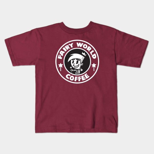 Fairy World Coffee Kids T-Shirt by krisren28